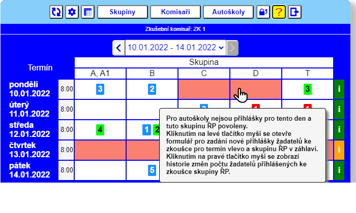 Ukázka nápovědy 3 (zkušební komisař)